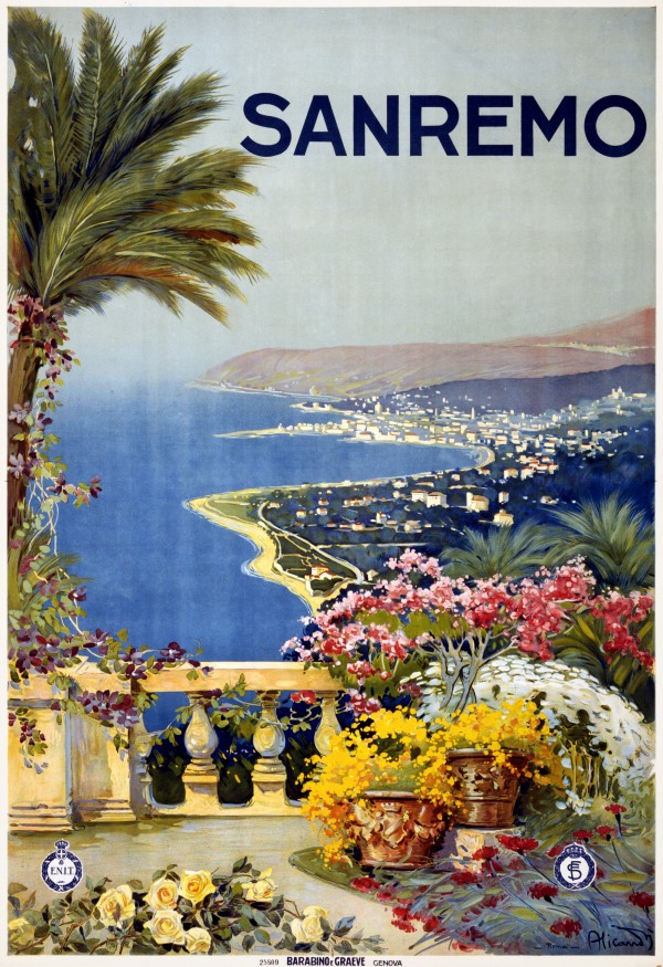 San Remo, travel poster, 1920  Print